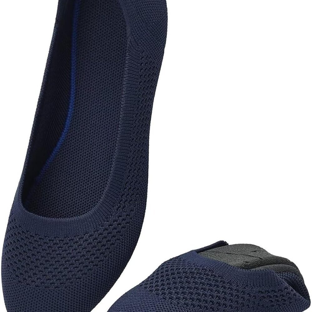Women's Knit Ballet Flats Slip On Round Toe Walking Dress Shoes for Women